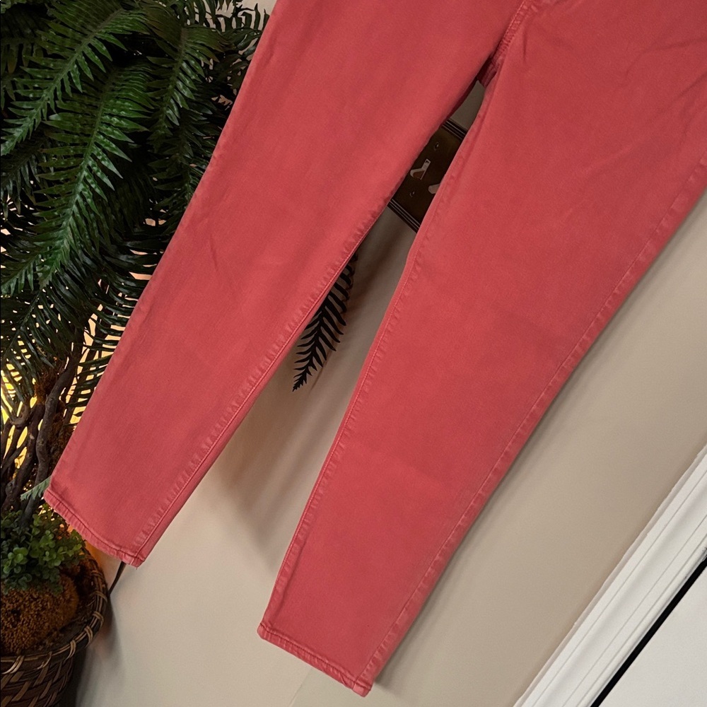 Chico's Pull On Jegging Ankle Denim Jeans Coral Cotton Stretch Skinny Slim - Picture 5 of 13